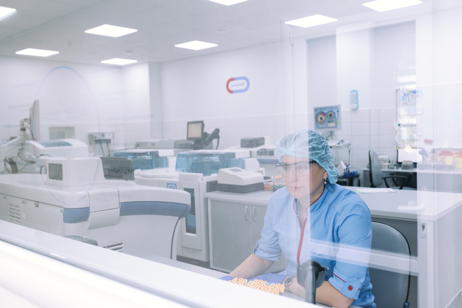 Laboratory technician performing quality checks