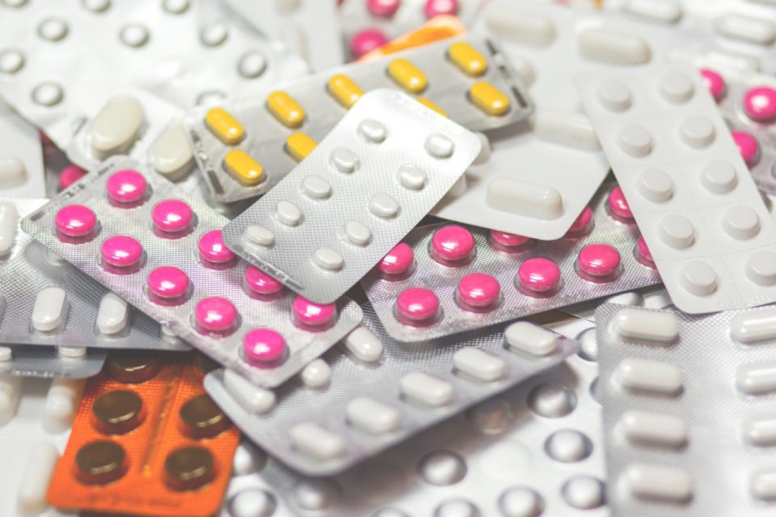 Assorted pharmaceutical medicines in blister packs